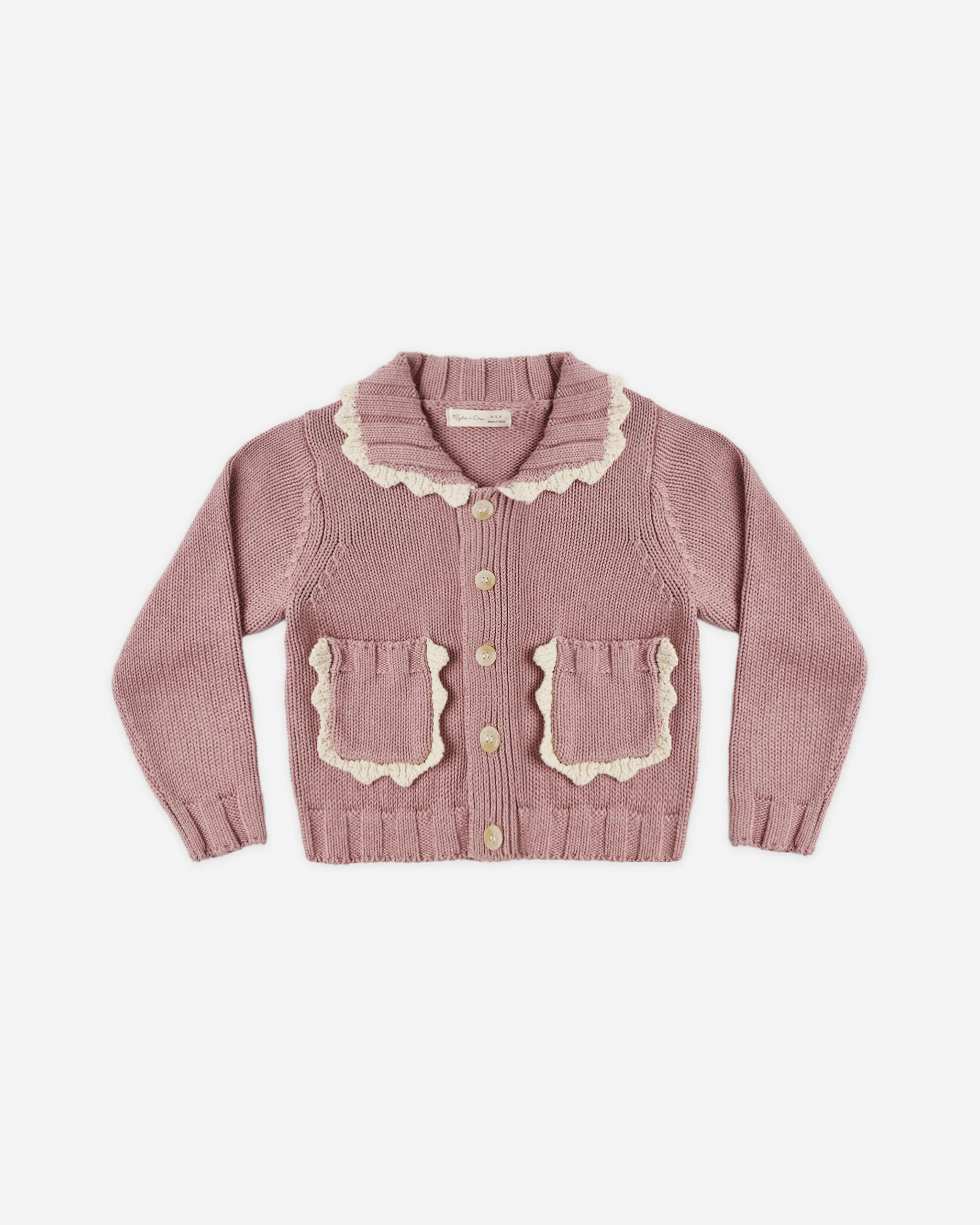 Collared Cardigan Rosewood | Rylee + Cru