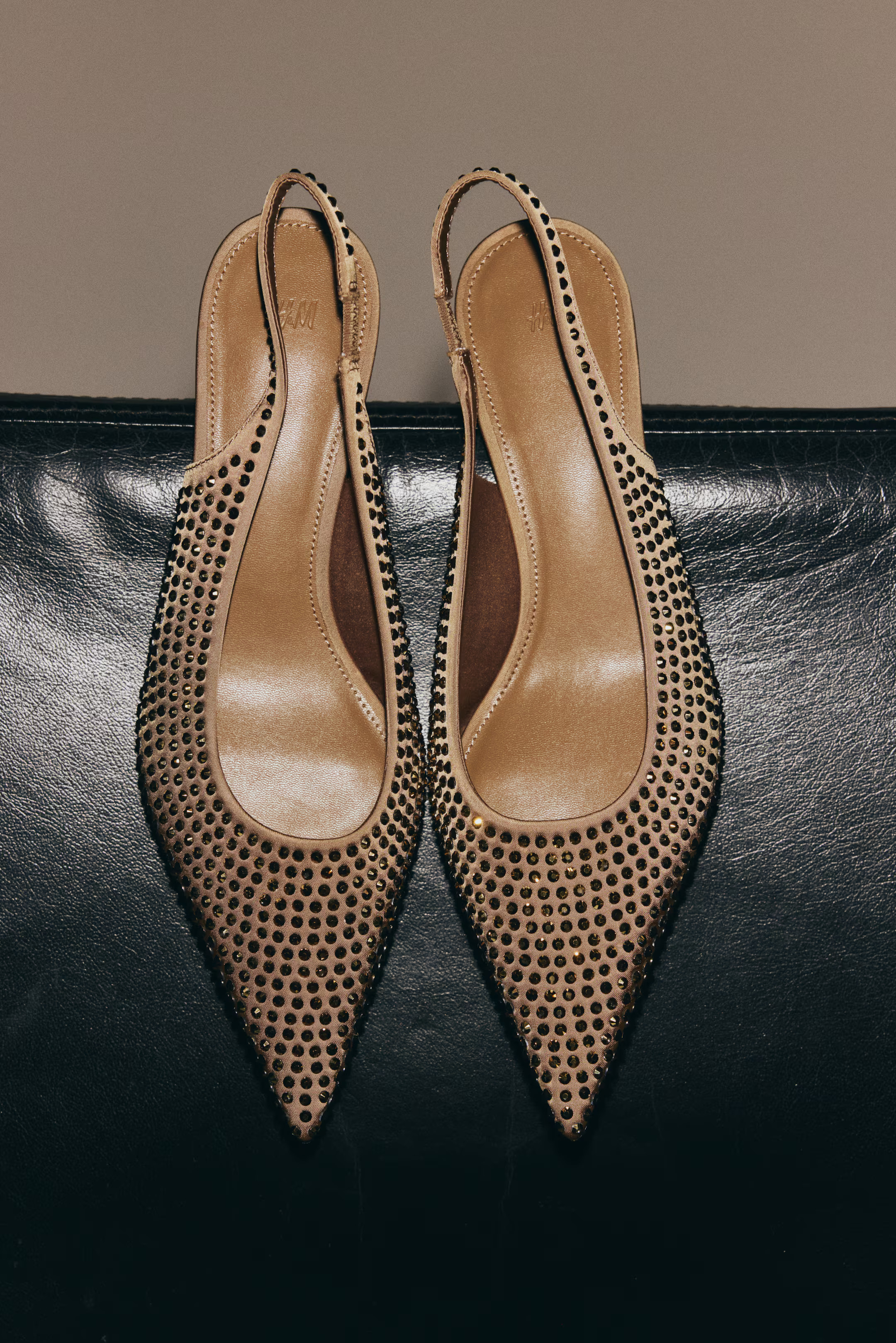 Rhinestone-embellished slingback court shoes | H&M (US + CA)