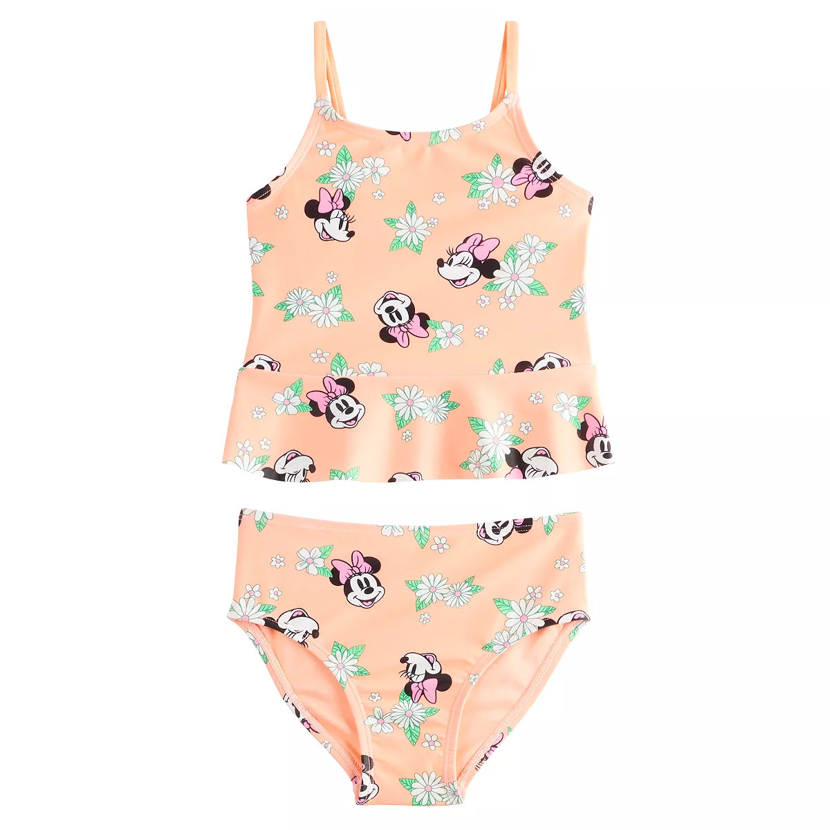 Disney's Minnie Mouse Toddler Girl Floral Print 2-Piece Tankini & Bottoms Swim Set by Jumping Bea... | Kohl's