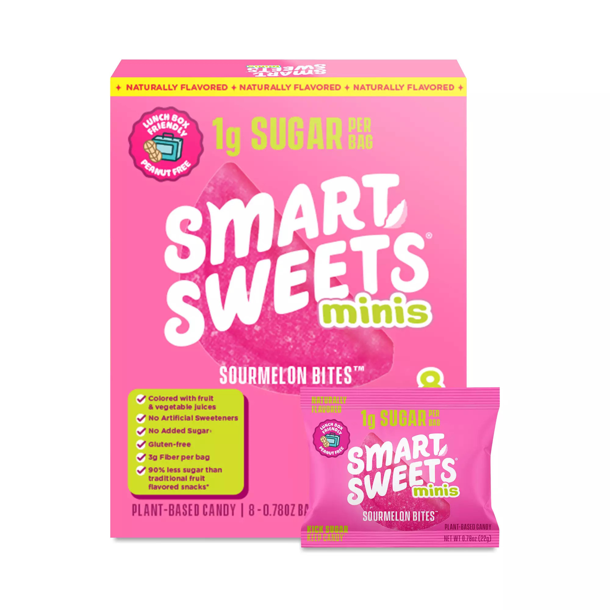 SmartSweets Sourmelon Bites, Snack Packs 8 bags (0.78 oz each) | Thrive Market