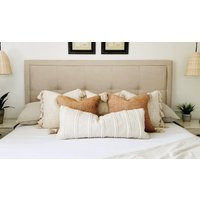 Spring Pillow Combo, Set3 Throw Pillows, Farmhouse Pillows Orange Neutral Sofa Combination, Textured Bed Covers | Etsy (US)