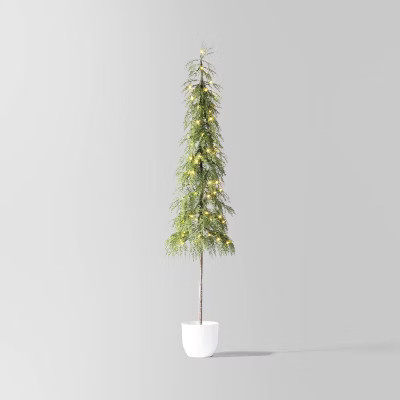 6' Pre-Lit Potted Balsam Artificial Christmas Tree - Wondershop™ | Target