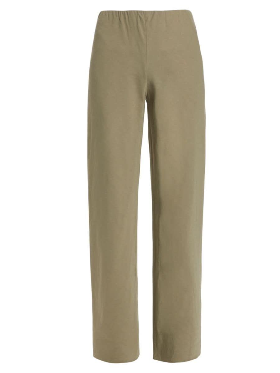 Cotton-Blend Straight-Leg Pants | Saks Fifth Avenue
