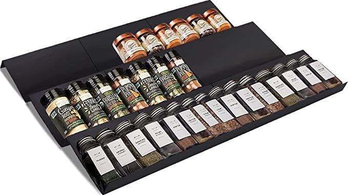 Artibear Expandable Spice Rack Drawer Organizer for 8" to 24" Kitchen Cabinets Drawer Tray, Set o... | Amazon (US)