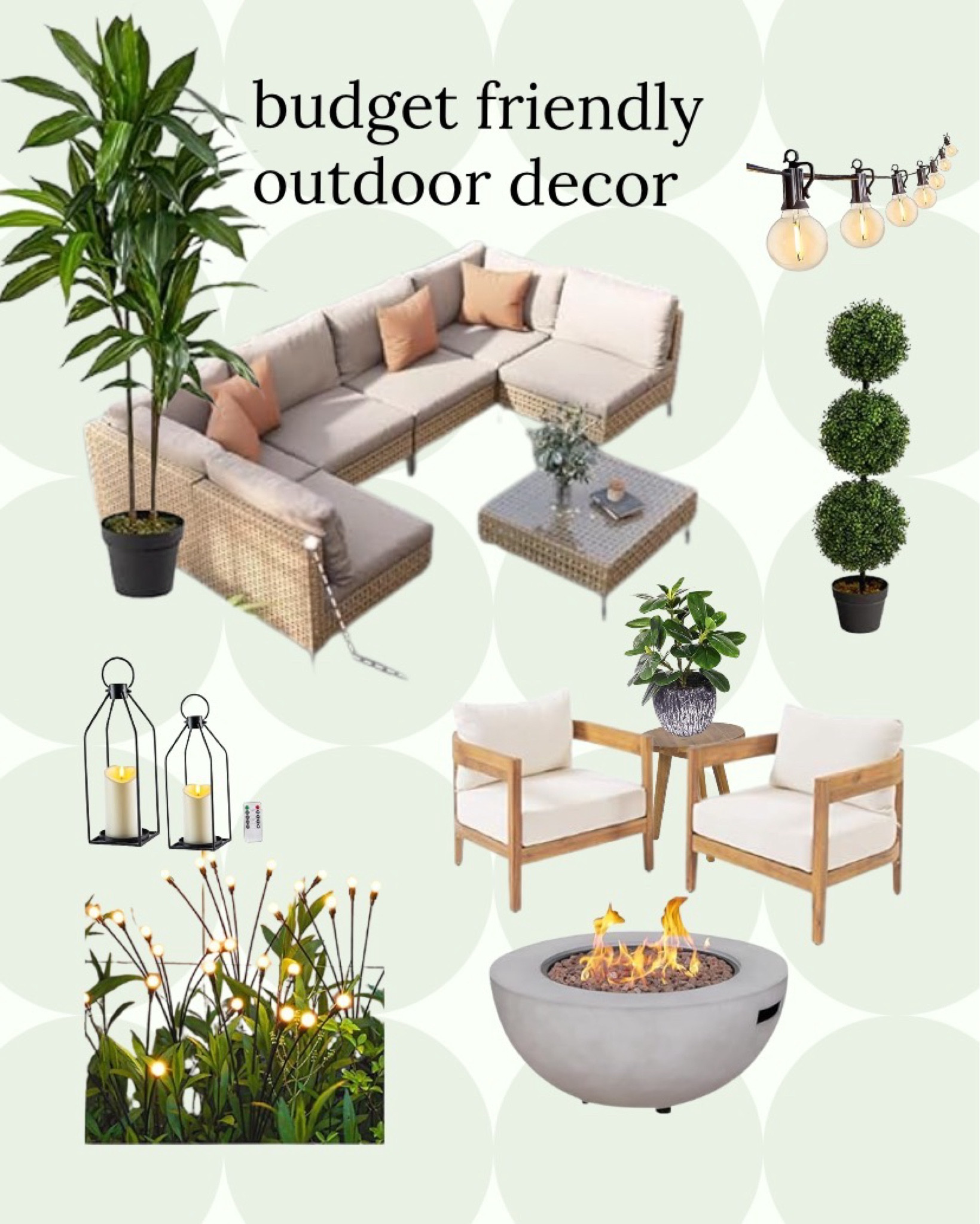 Are you decorating a balcony, deck, patio or sunroom this spring sunroom but on a budget? Here are some of my favorite finds that are budget options that give the curated refined look. I stick to timeless lines and shapes. Add color to refresh the look with an outdoor rug or outdoor throw pillows. Whether it is a fire pit or sectional or seating area, I’ve tagged everything you need and some things yiu are just going to want 

#LTKHome #LTKStyleTip #LTKMostLoved