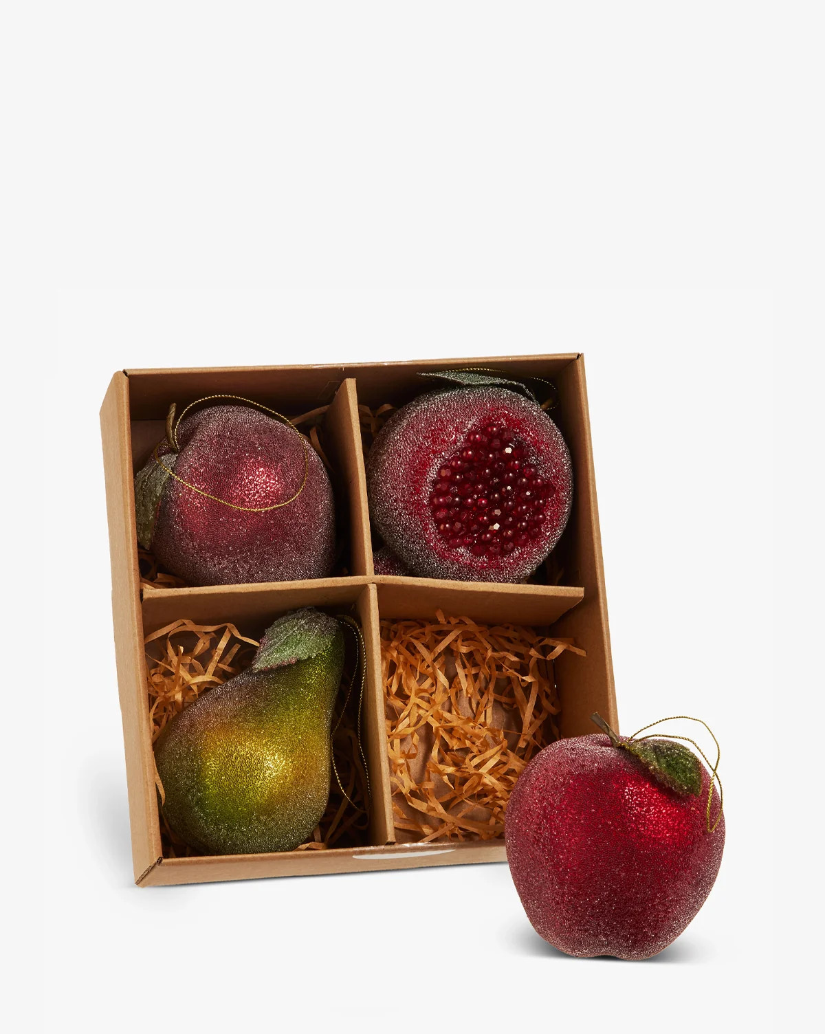 4.5" Box Of Sugared Fruit Ornaments | McGee & Co. (US)