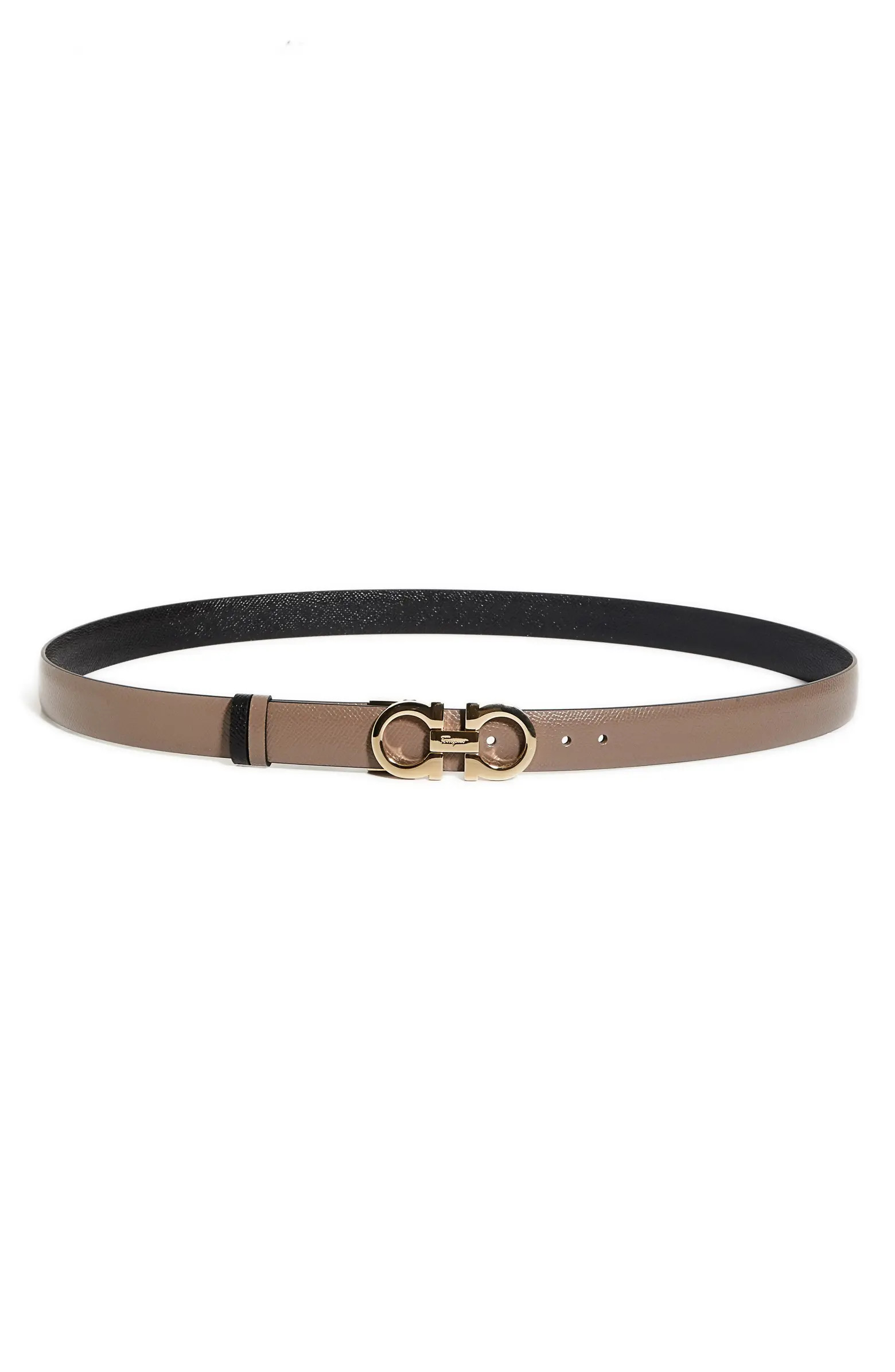 Reversible Gancini Calfskin Leather Belt | Nordstrom