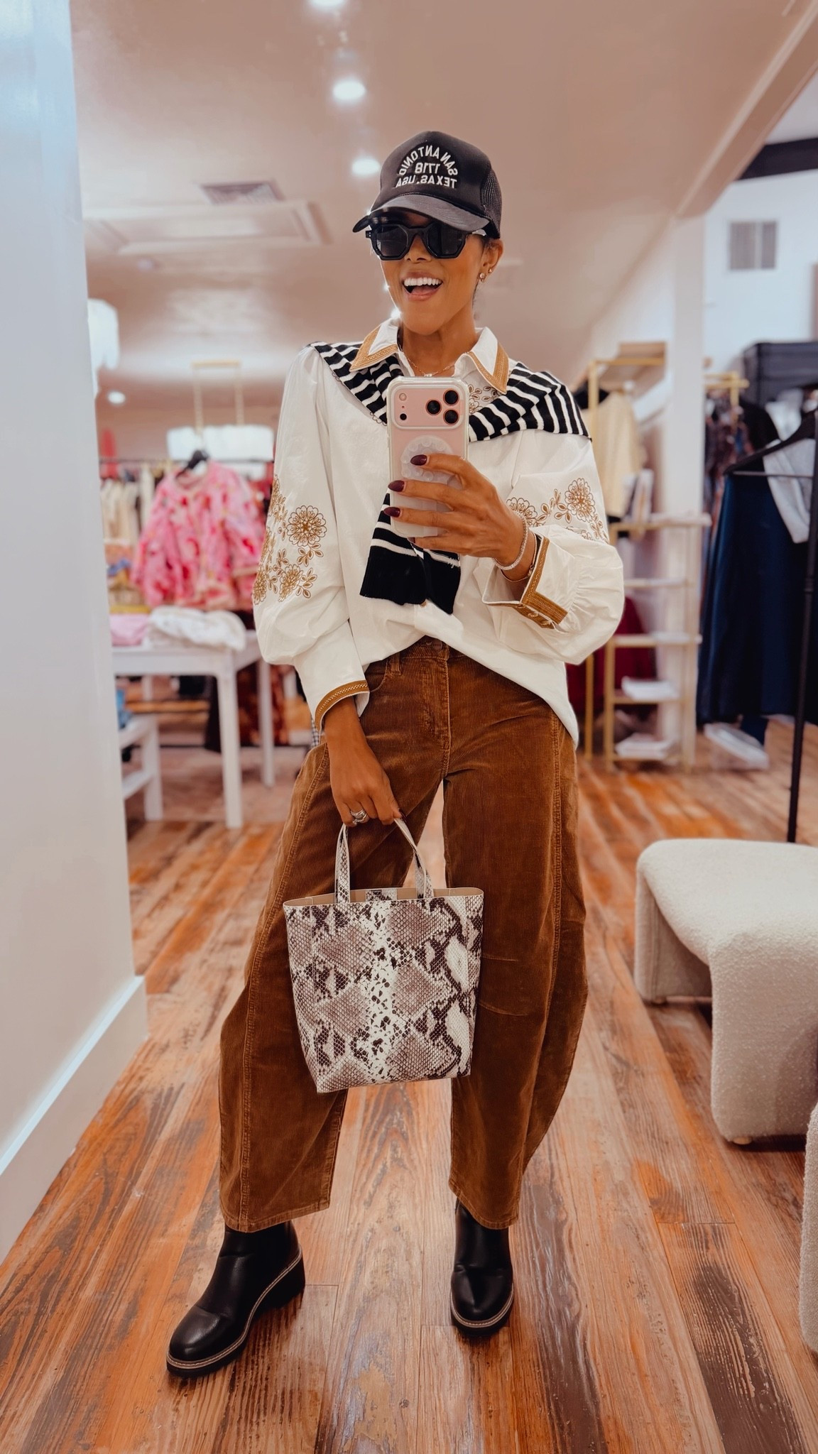 I’m loving everything about this look🤌 everything is TTS wearing small in blouse, 25 in pants!

#LTKootd #LTKgrwm #LTKdayinmylife