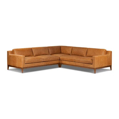 Rayana 115" Genuine Leather Corner Sectional | Wayfair North America