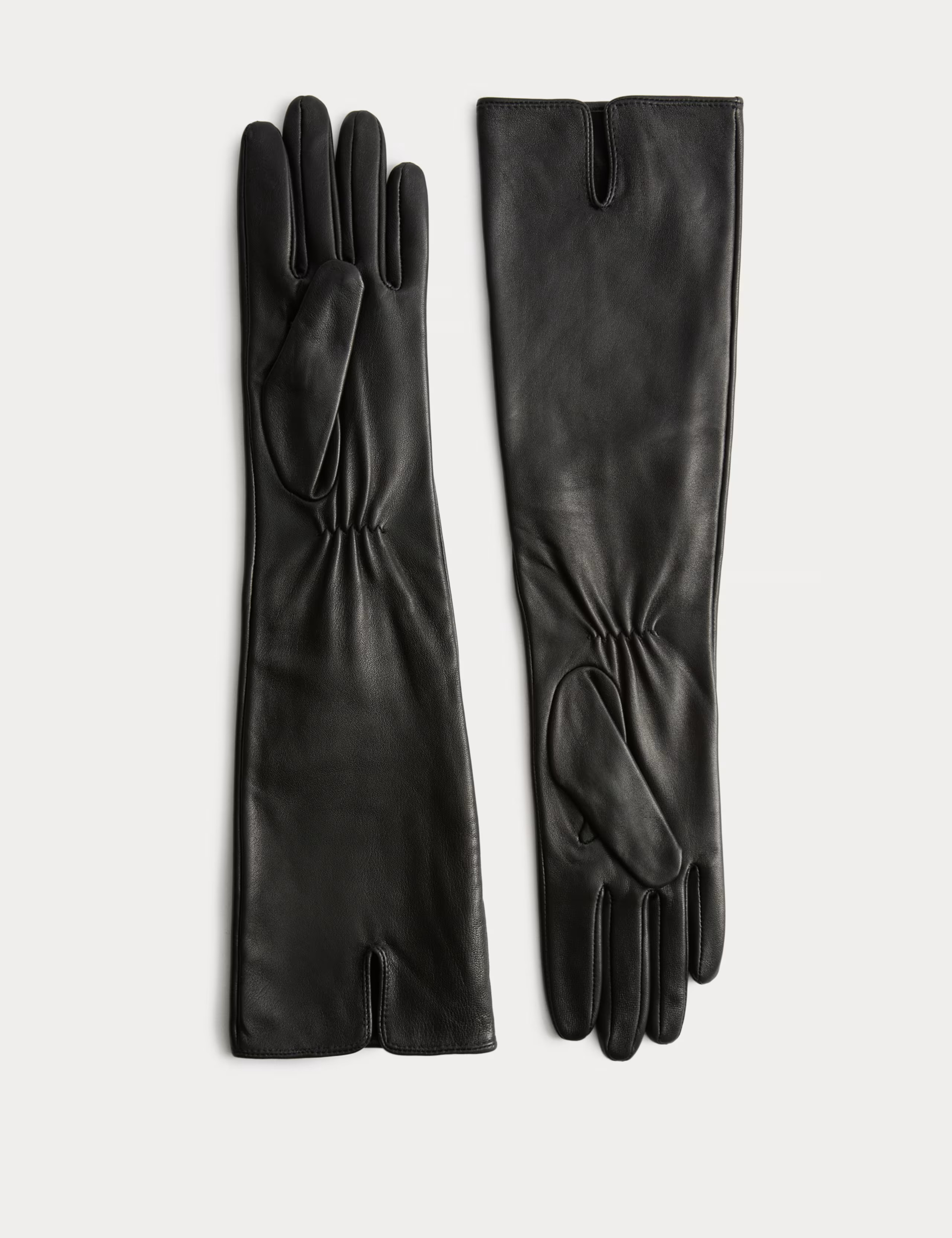 Leather Mid Length Gloves | M&S | M&S | Marks & Spencer (UK)