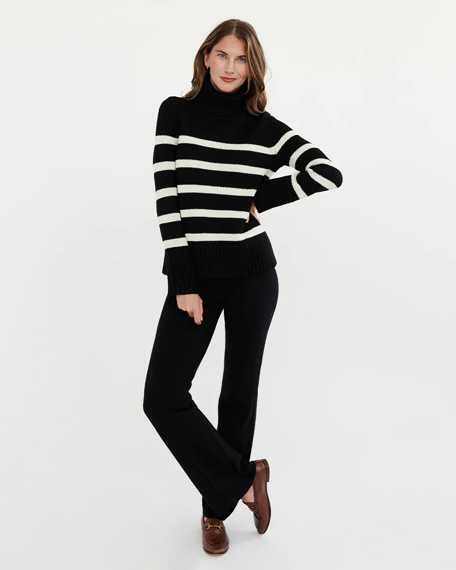 The Wynn Stripe Cotton Turtleneck | State of Cotton NYC