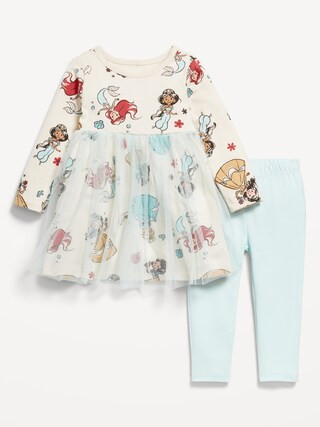 Disney© Long-Sleeve Tulle Tutu Dress and Leggings Set for Baby | Old Navy (US)