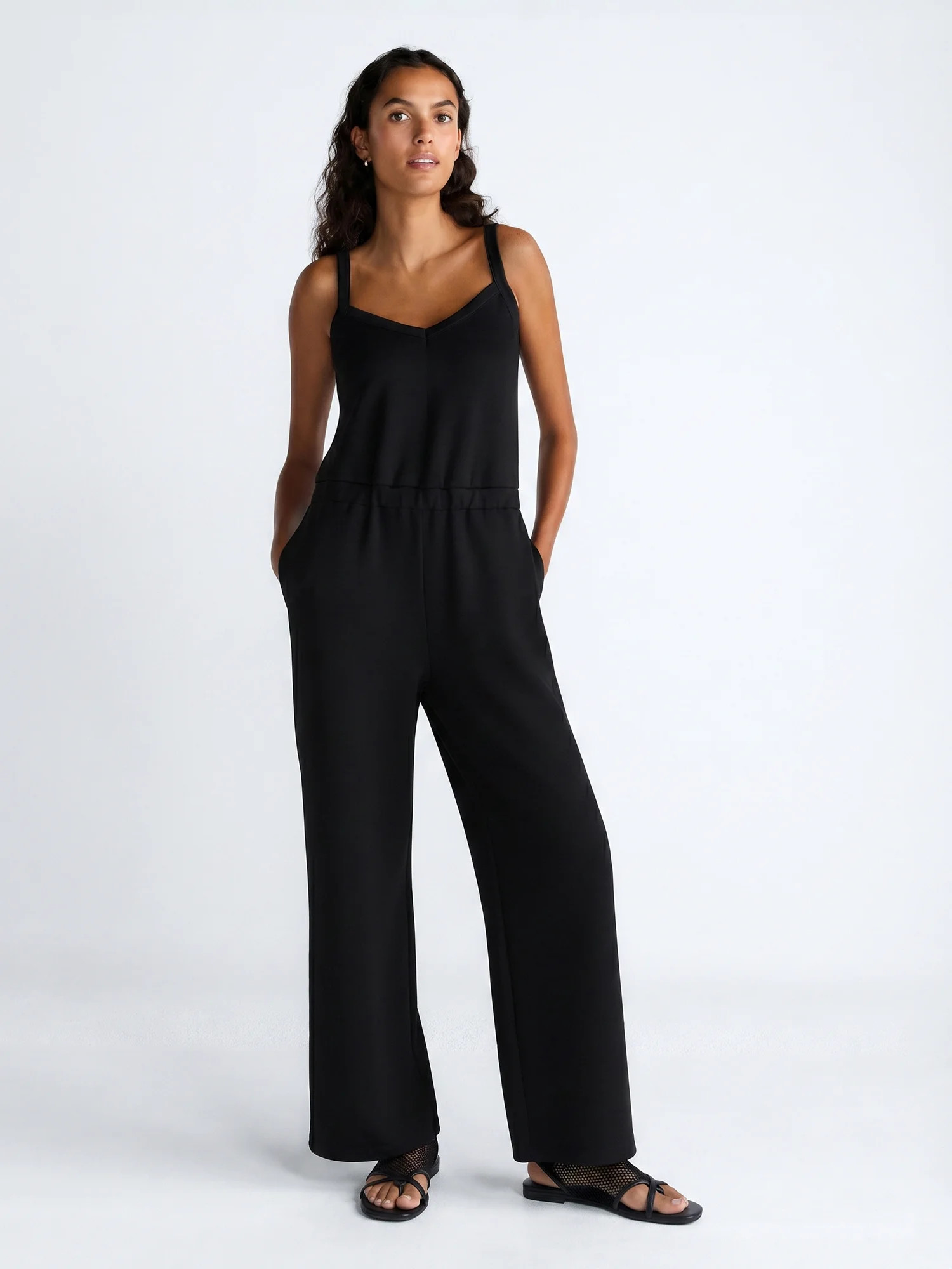 Scoop Women's and Women's Plus Scubaknit Tank Jumpsuit, Sizes XS-4X | Walmart (US)