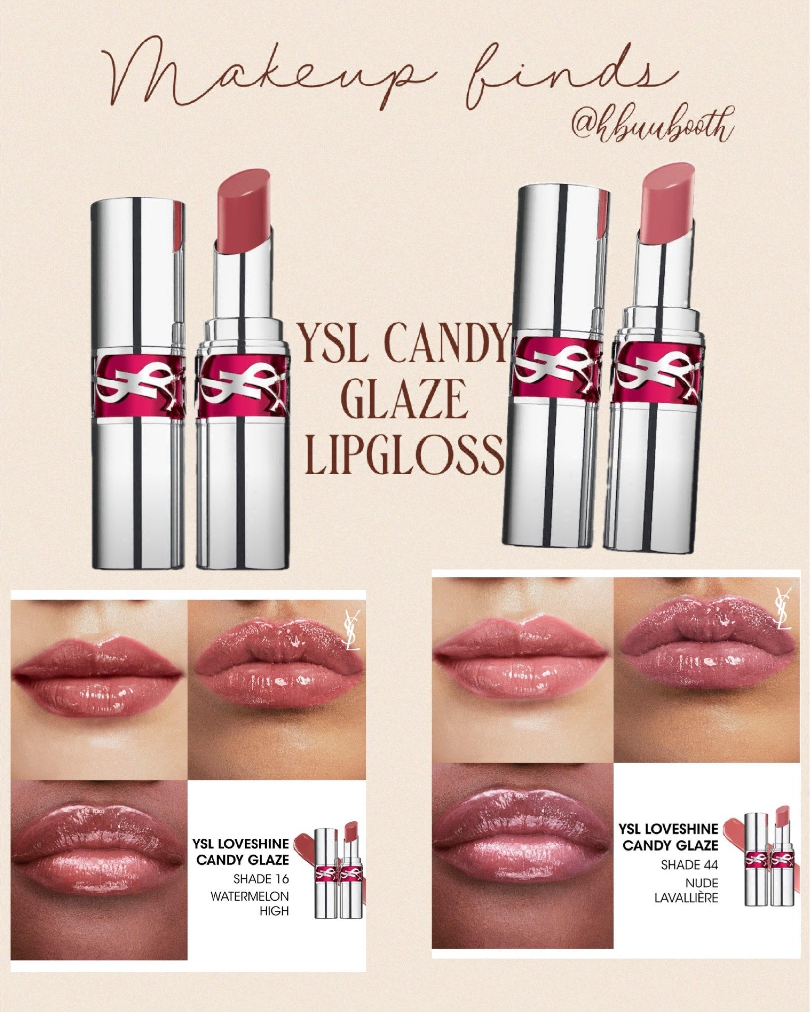 YSL candy glaze lipgloss
Lipgloss
Makeup finds


#LTKBeauty #LTKStyleTip #LTKFindsUnder50