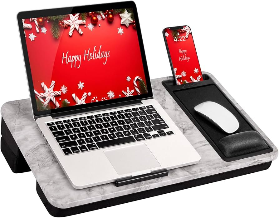 LAPGEAR Extra Large Adjustable Lap Desk – Fits Laptops up to 17.3”, Adjustable Cushion, Memor... | Amazon (US)