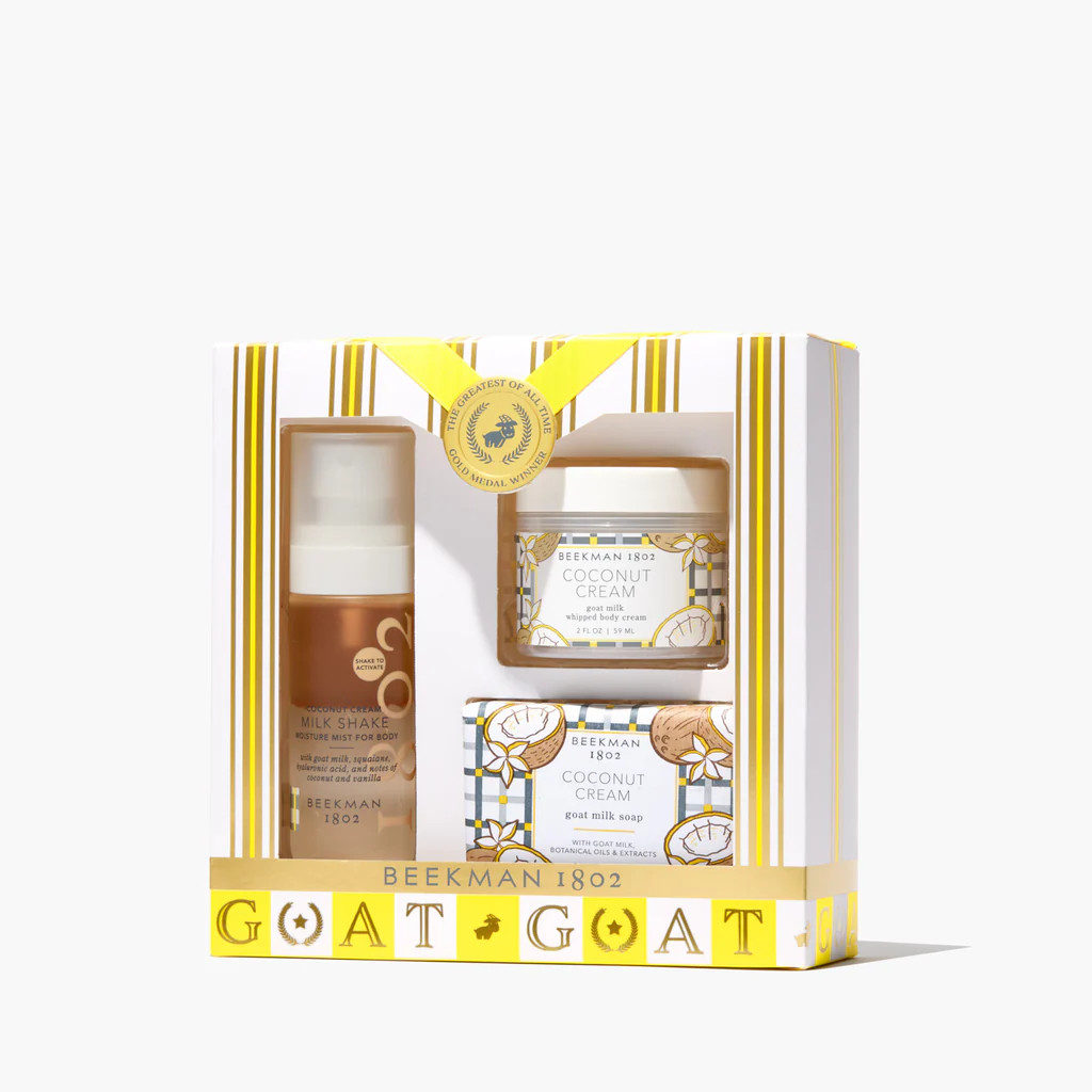 Holiday in Paradise Coconut Cream 3-Piece Bodycare Gift Set | Beekman 1802