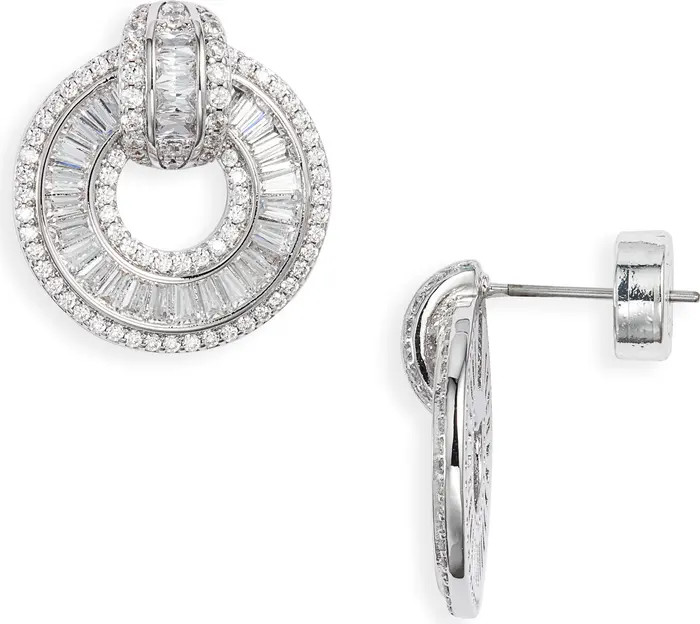 Cubic Zirconia Doorknocker Earrings | Nordstrom