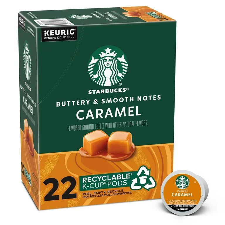 Starbucks, Caramel Medium Roast K-Cup Coffee Pods, 22 Count | Walmart (US)