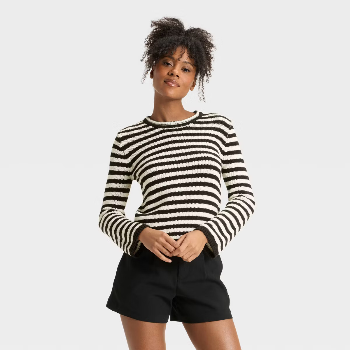 Women's Shrunken Crewneck Pullover Sweater - A New Day™ | Target