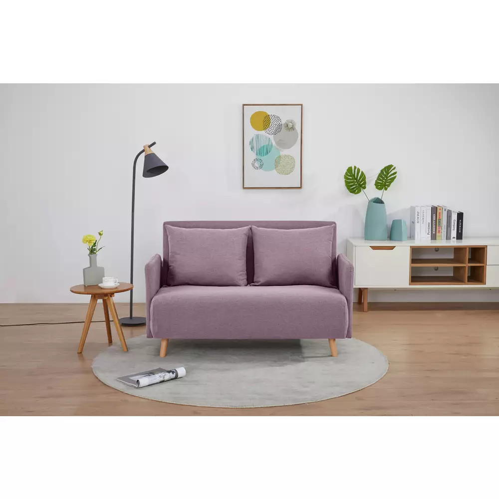 Habitat Alex Fabric Small Double Sofa Bed - Purple | Habitat UK