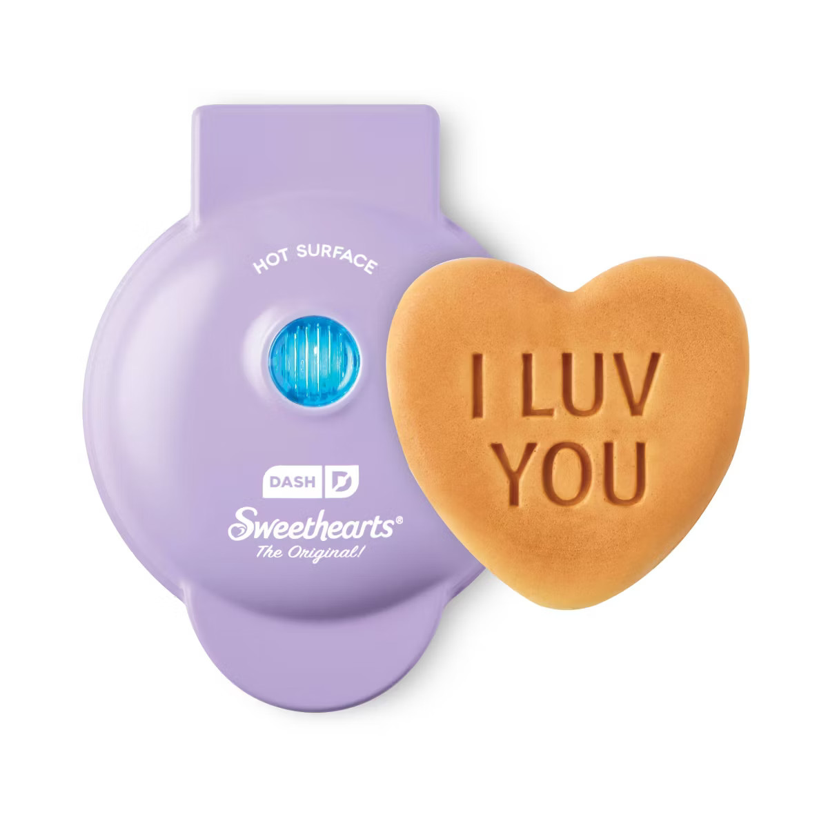 Dash x Sweethearts Mini Waffle Maker Purple I luv u | Target
