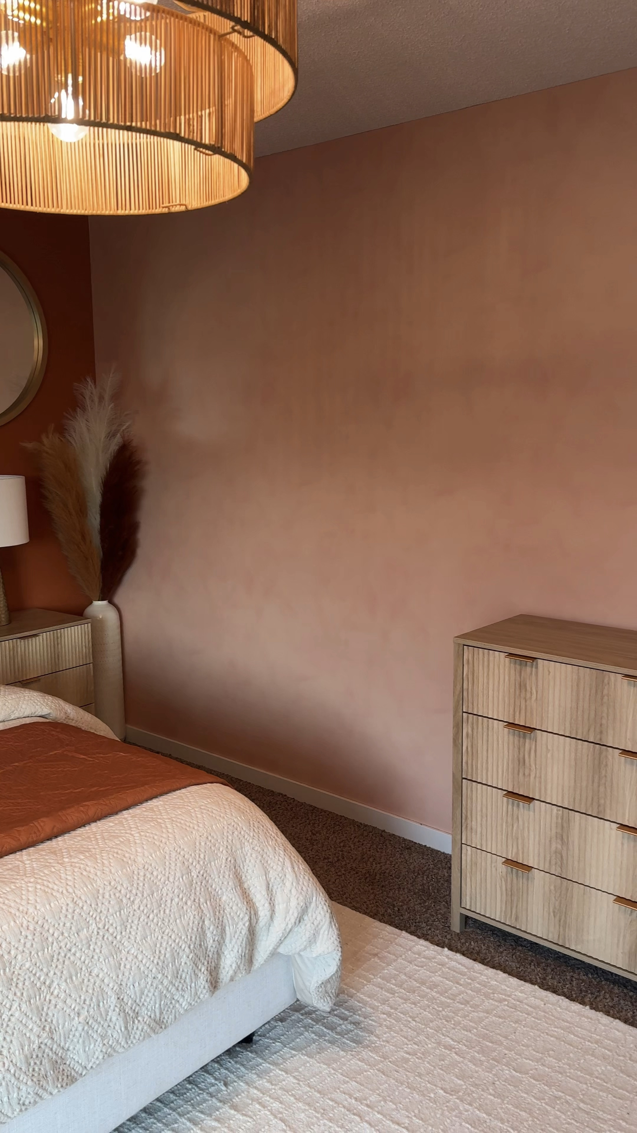 Boho modern room dressers, lamps, vases, and light fixture link updates 🧡✨ #home #bohomodern #interior design 

#LTKVideo #LTKHome