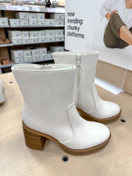 Fall boots, fall white boots, now trending, chunky platform boots, footwear, fall outfit, target shoes, trending fashion, heels, casual outfit, block heel boots, booties, target fashion

#LTKSeasonal #LTKshoecrush #LTKBacktoSchool