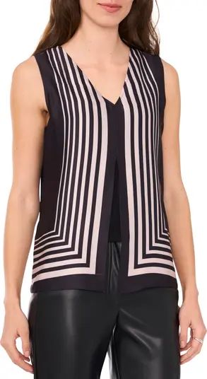 Geometric Front Slit Sleeveless Top | Nordstrom