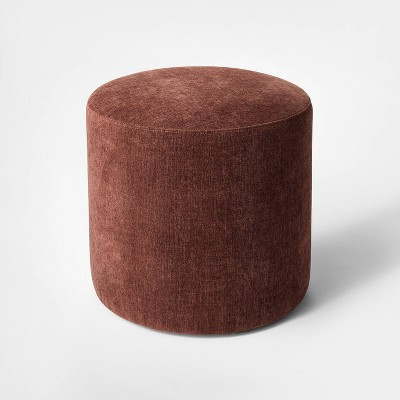 Upholstered Drum Ottoman Red - Threshold™ designed with Studio McGee | Target