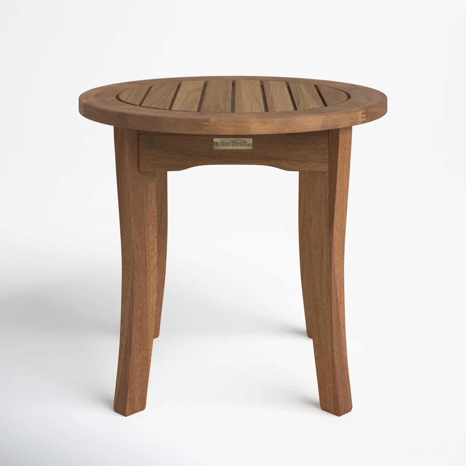 Akiva Round Eucalyptus Outdoor Side Table , 20'' in. W 20'' in. D | Wayfair North America
