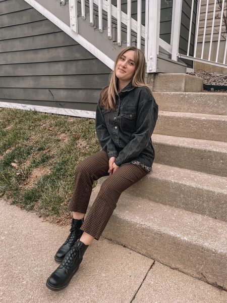 Fall/Winter Outfit 🖤🖤 My plaid pants are from a local boutique, but the Nordstrom Open Edit ones are very similar!

#LTKfit #LTKSeasonal #LTKstyletip