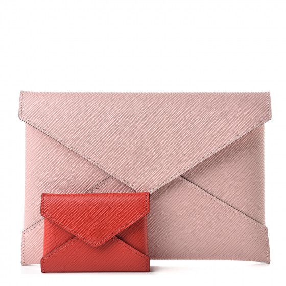 Epi Kirigami Pochette Set Rose Ballerine Coquelicot | Fashionphile