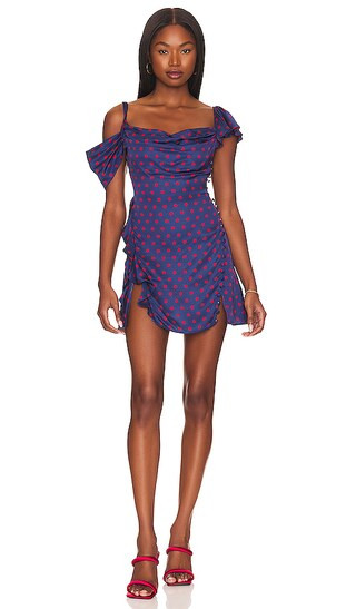 Dolores Mini Dress in Blue | Revolve Clothing (Global)