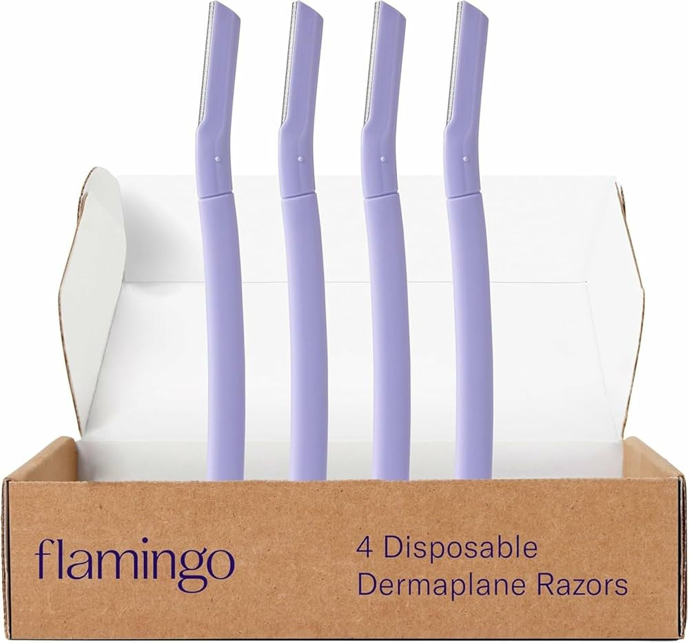 Flamingo Dermaplane Razor, Face Razors for Women, Disposable, 1 count, Pack of 4 | Amazon (US)