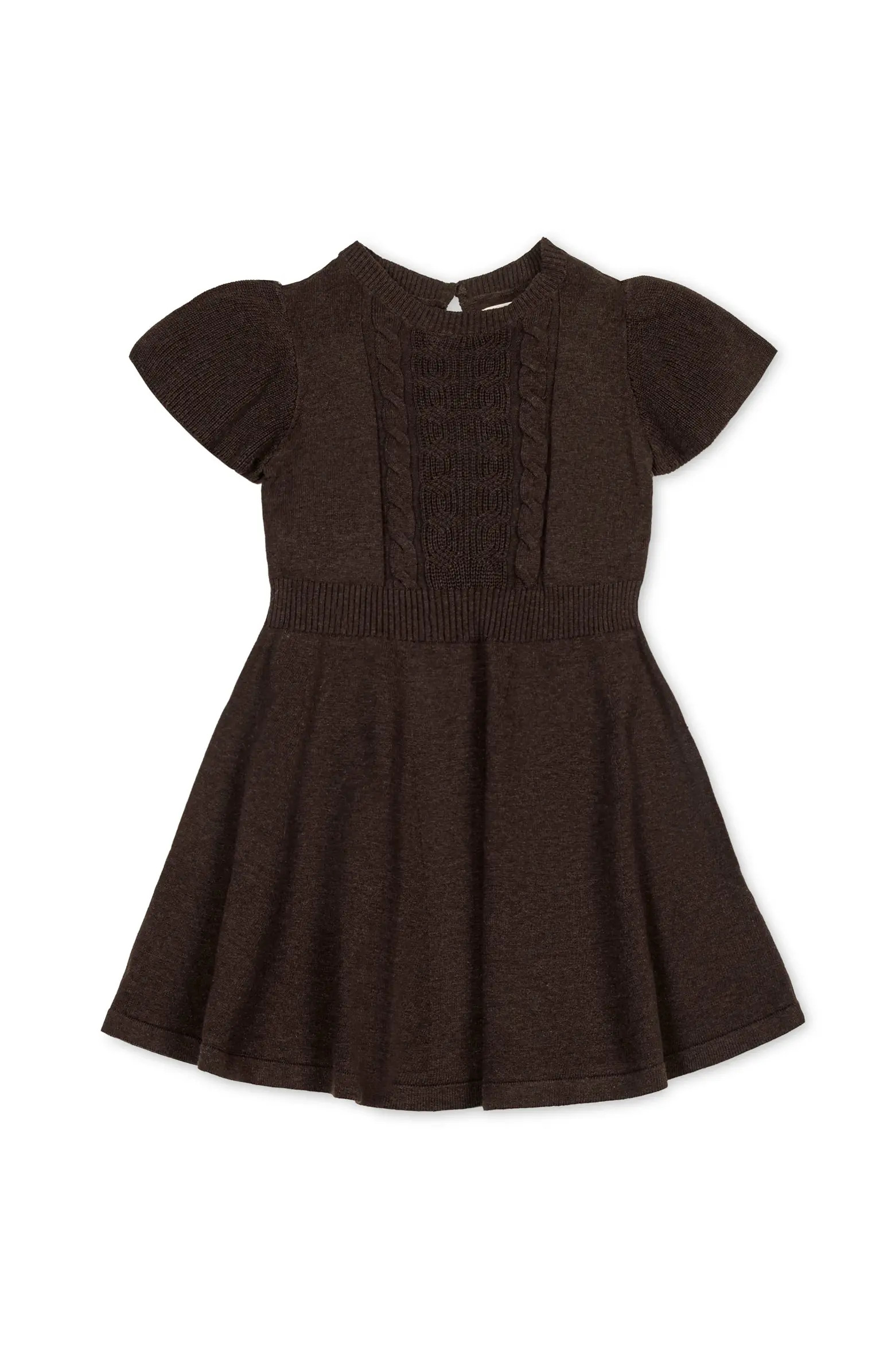 Kids' Organic Flutter Sleeve Cable Sweater Dress | Nordstrom