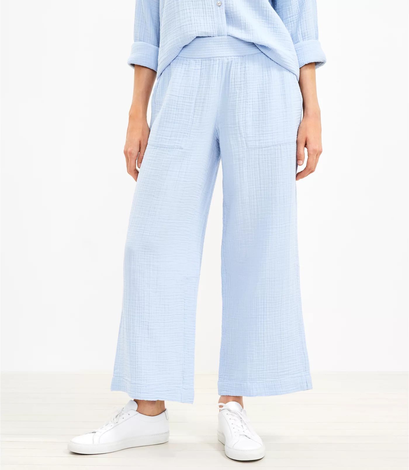 Lou & Grey Triple Cloth Wide Leg Pants | LOFT | LOFT