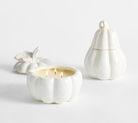 Ceramic Pumpkin Candle - Pumpkin Pie | Pottery Barn (US)