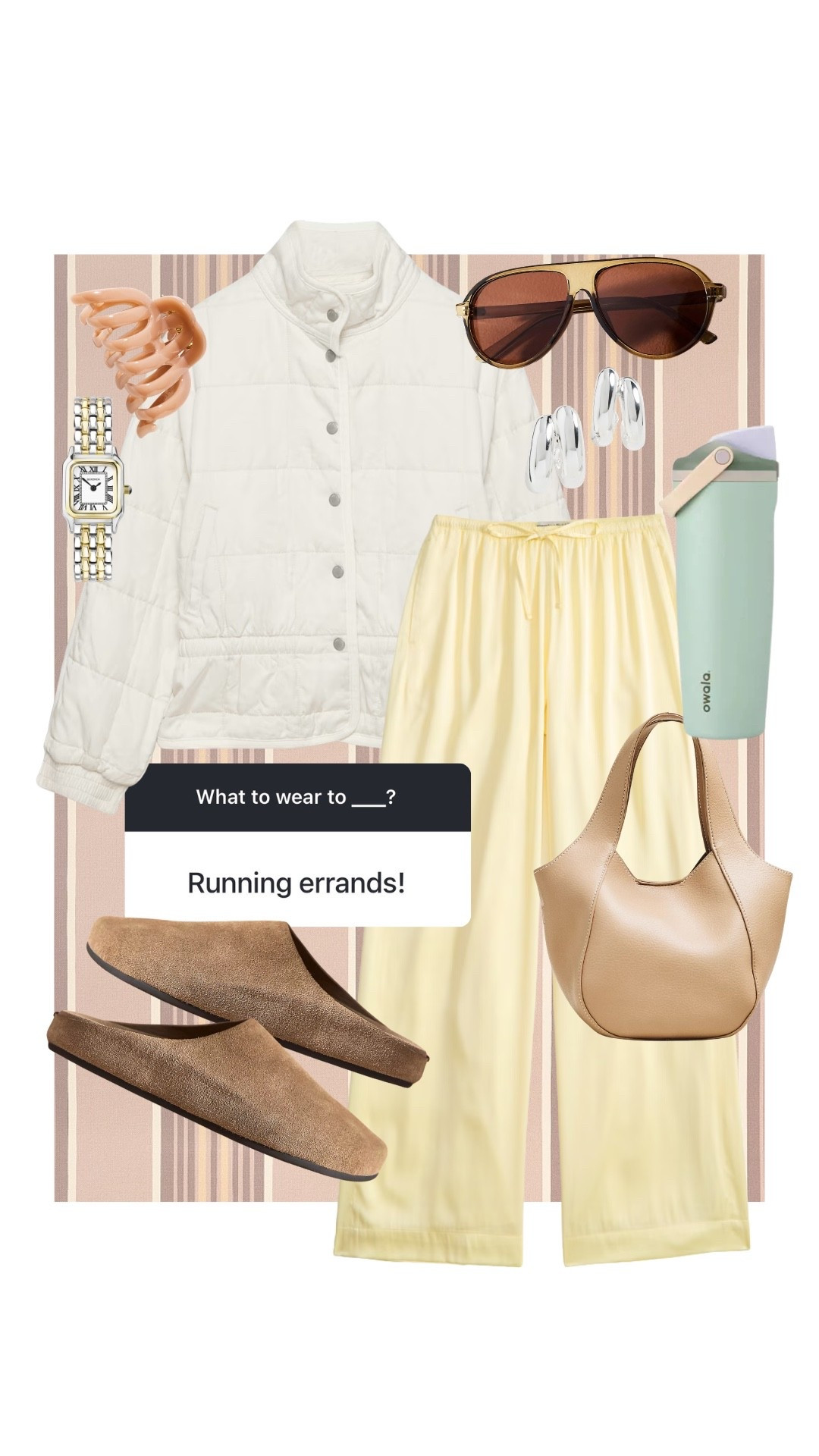 What to wear running errands this spring! #kathleenpost

School drop off, school pick up, coffee run outfit