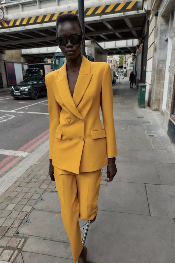 DOUBLE BREASTED BLAZER WITH SHOULDER PADS | Zara US