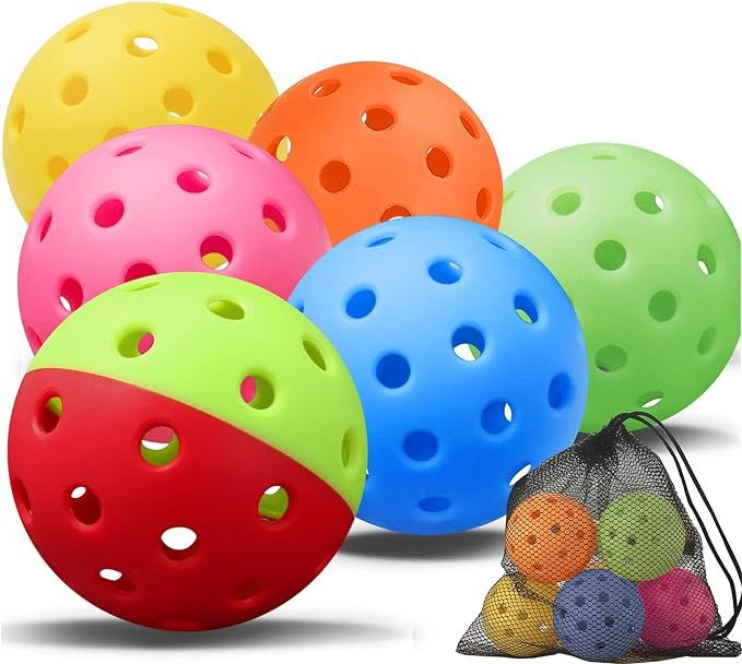 Vvinca Pickleballs 6 Pack | Choose Indoor or Outdoor | Pickleball-Balls Meet USAPA Requirement | ... | Amazon (US)