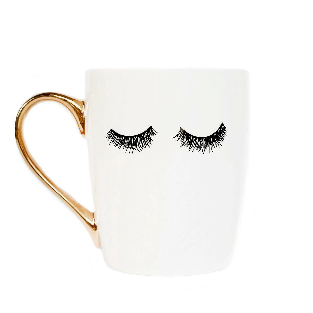 Eyelashes Gold Coffee Mug | Sweet Water Decor, LLC