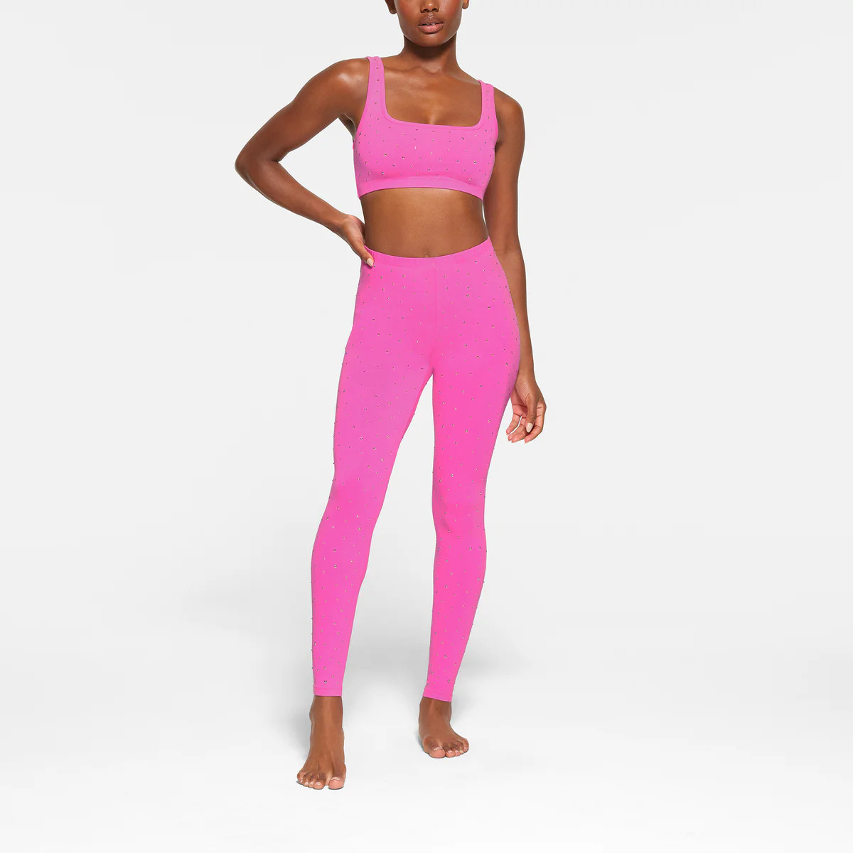 OUTDOOR RHINESTONE WIDE NECK BRALETTE | SKIMS (US)