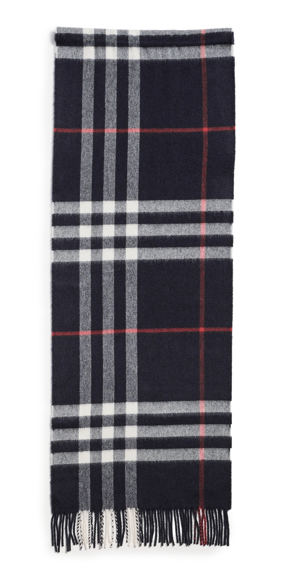 Burberry Giant Check Cashmere Scarf Navy One Size | Shopbop