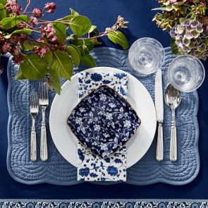 Marlo Thomas x Williams Sonoma Blue Floral Appetizer Plates, Set of 4 | Williams-Sonoma
