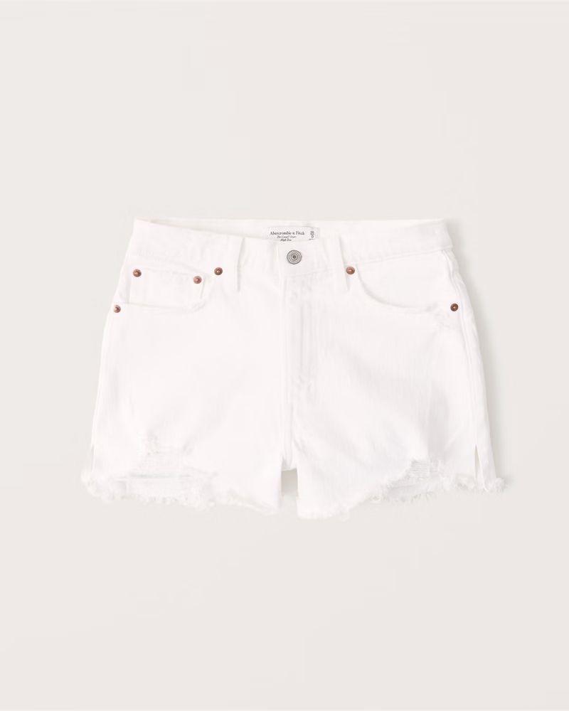 Curve Love 90s High Rise Cutoff Shorts | Abercrombie & Fitch (US)