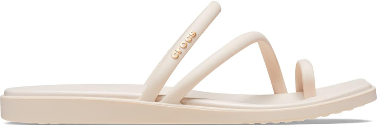 Crocs Women's Miami Toe Loop Sandals | Square Toe Flat | Flexible Straps | Croslite Foam Footbed | Amazon (US)