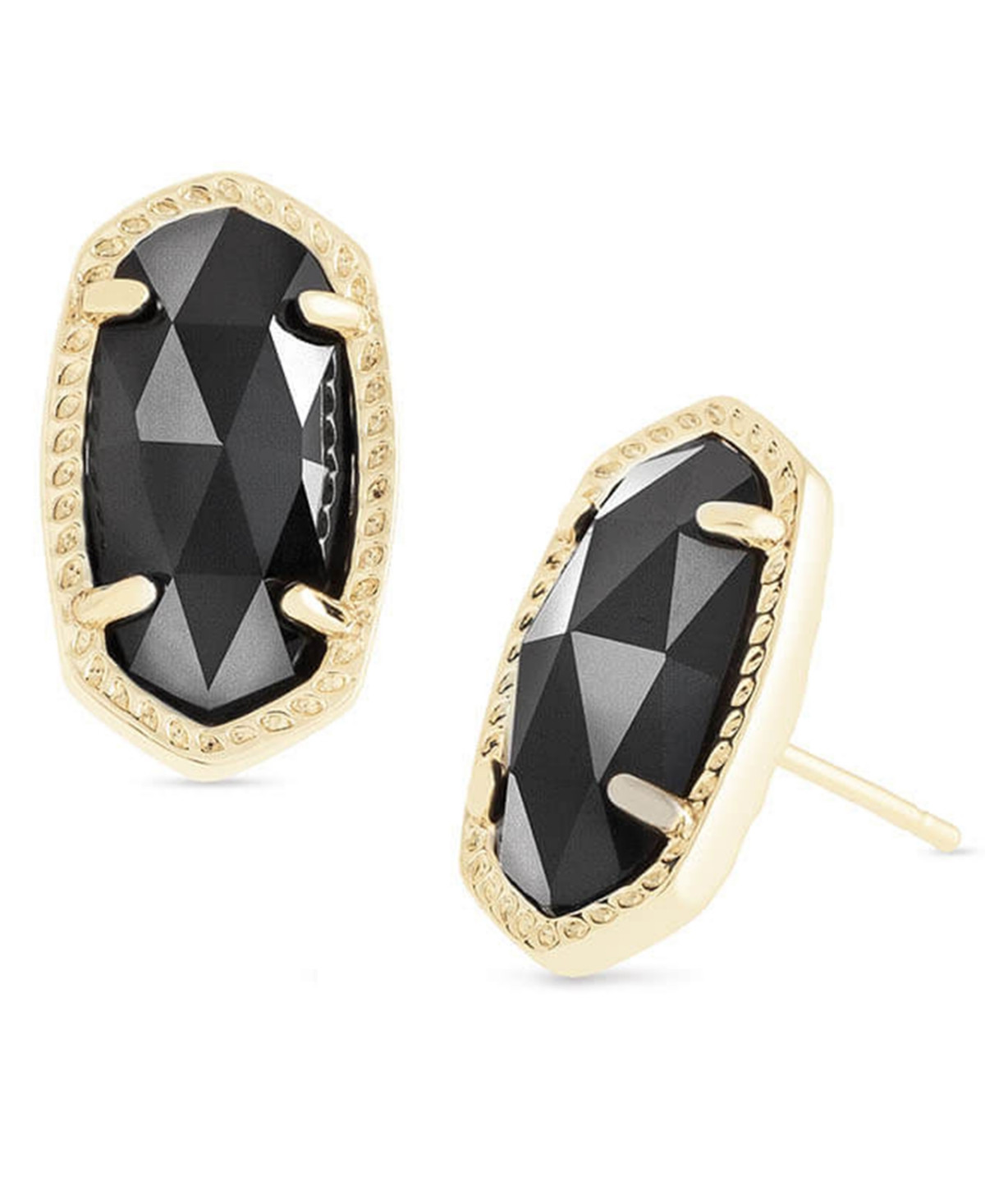 Kendra Scott Stone Stud Earrings - Gold Black | Macy's