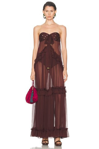 SIEDRES Josiane Dress in Brown | FWRD 