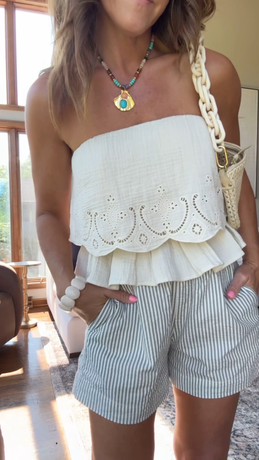Summer ootd
XS top
S shorts. Could probably have done XS

#LTKootd #LTKmomlife #LTKOver40