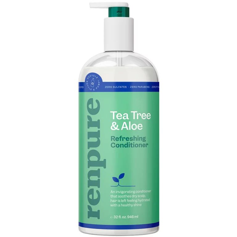 Renpure Tea Tree & Aloe Refreshing Conditioner for All Hair Types, 32 fl oz | Walmart (US)